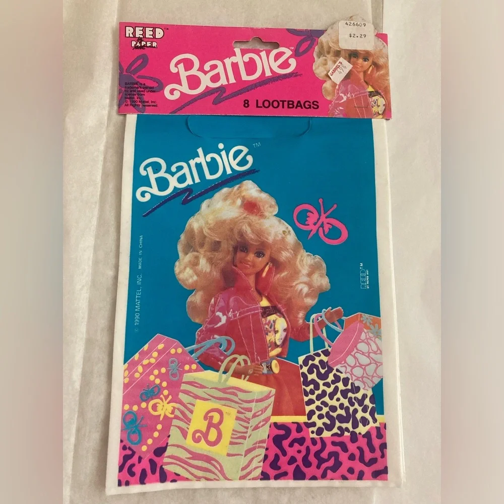 NWT VTG (24) Barbie Party Loot Bags-3 pkg 8 to a pack total 24 bags